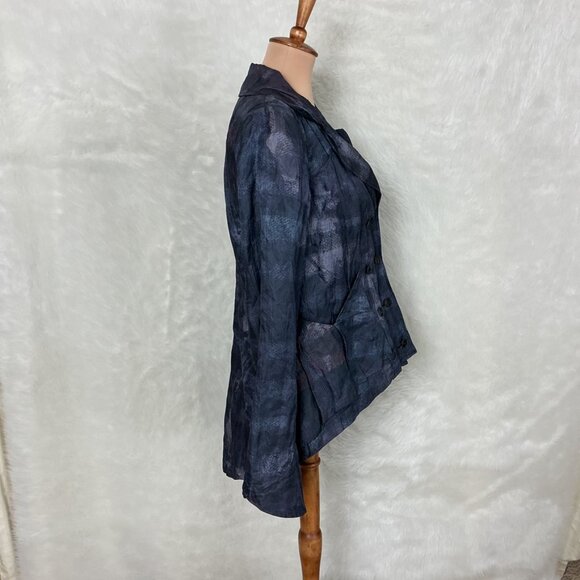 Aventures Des Toiles Purple Double Breasted Metallic Jacket Blazer EU 44 US M - Picture 5 of 9